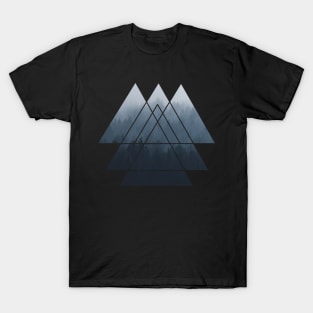 Geometric Misty Mountainside T-Shirt